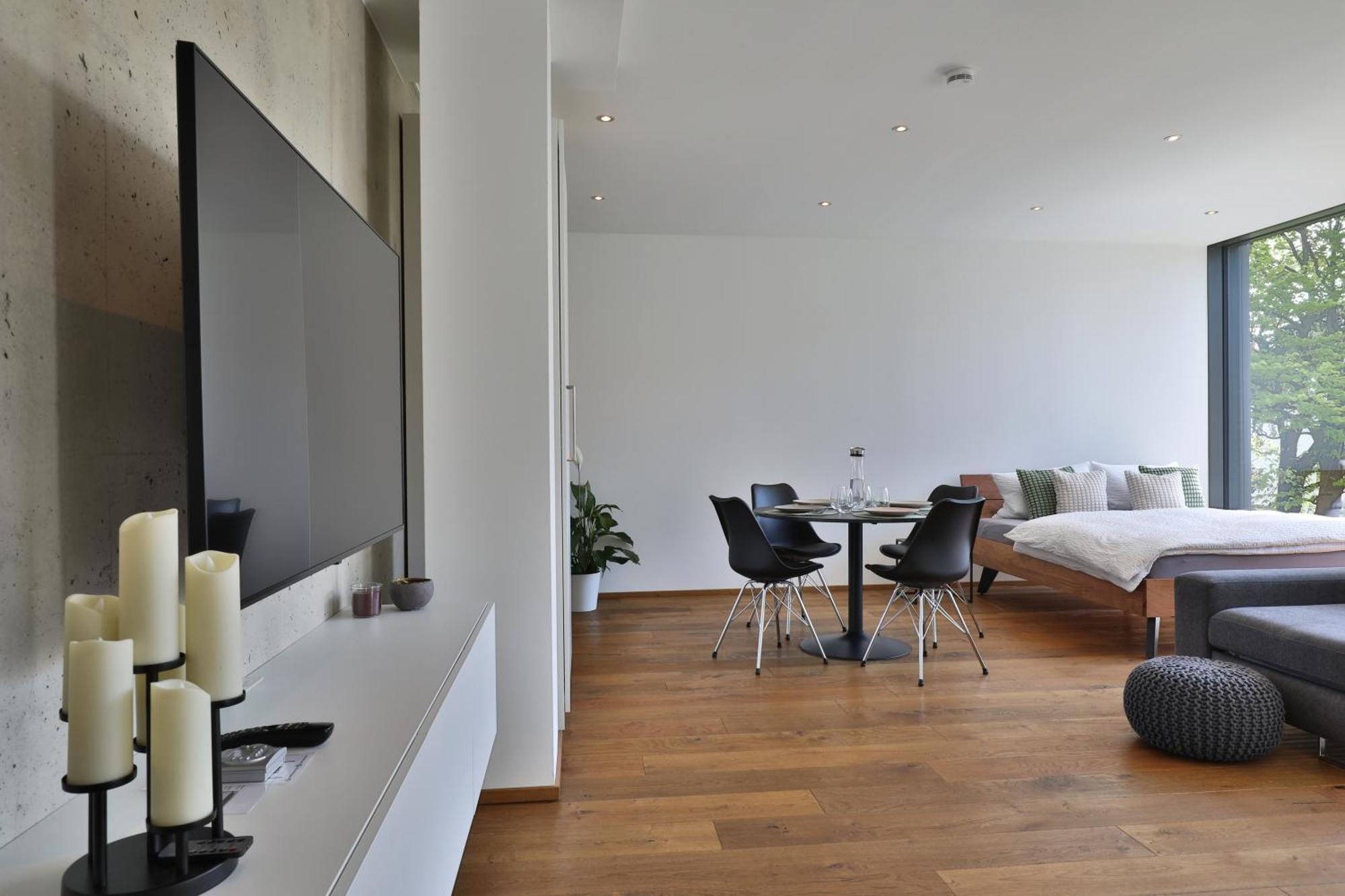 Moderne Studio-Wohnung Герстхофен Екстериор снимка